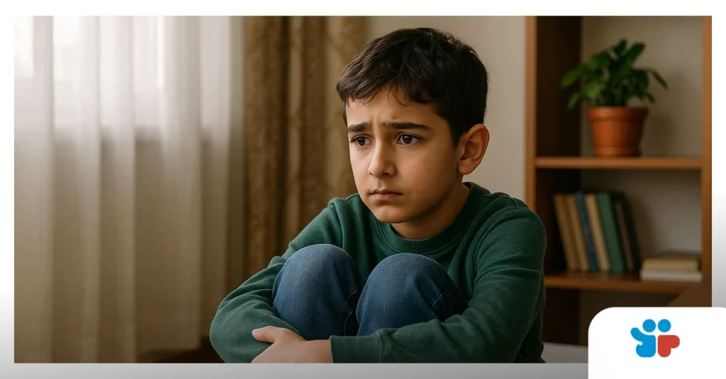 تصویر اضطراب کودکان و علائم نگرانی شدید در سلامت روان کودک